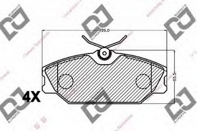 DJ PARTS bp1389 -  Комплект тормозных колодок, дисковый тормоз